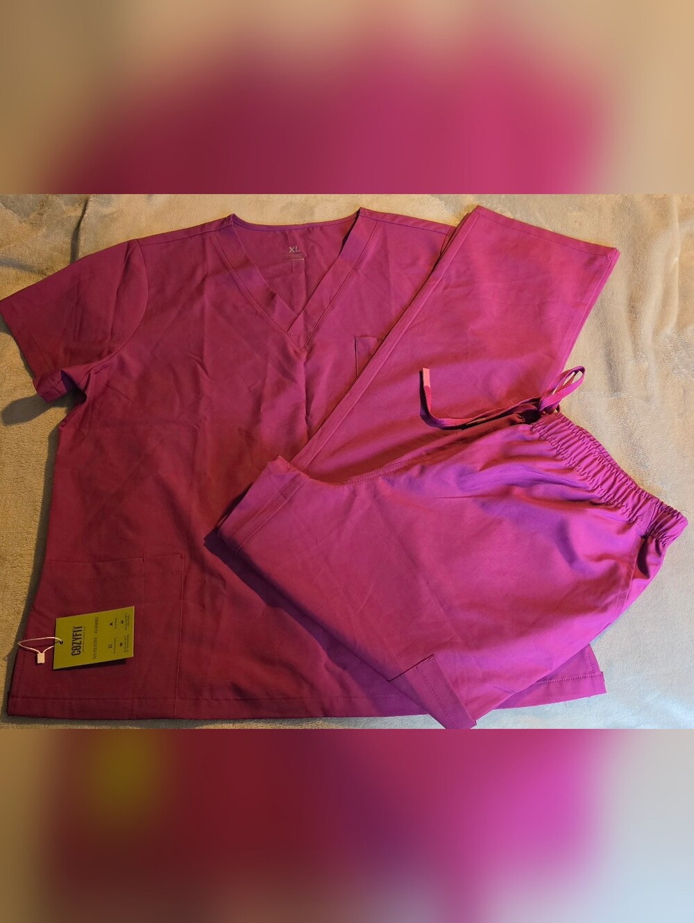 Women's Cozyfit Purple Scrub Set